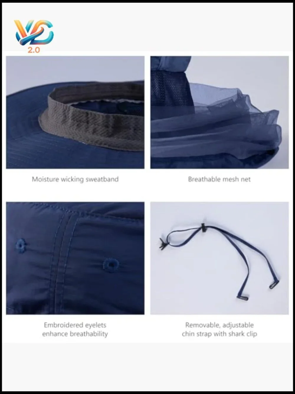 UPF 50+ Mosquito Sun Hat with Hidden Head Net and Neck Flap
